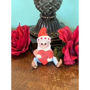 Vintage Valentine Gnome BE MINE Mister Mischief Figurine Valentine's Decor